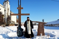 9 февраля 2020 г. – в день памяти новомучеников и исповедников Церкви Русской председатель Комиссии по канонизации святых Шадринской епархии игумен Варнава (Аверьянов) отслужил литию у памятного креста Далматовских священномучеников.